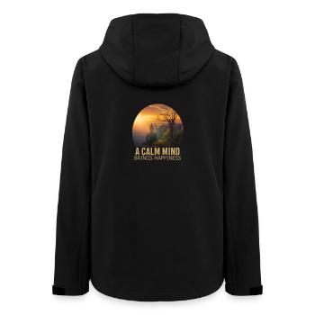 Un calme apporte le bonheur - Veste softshell femme recyclée Stanley/Stella - noir - Dos - AI Model Female 172 light (172cm)