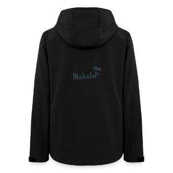 Mahalo Hawaii Palm Tree Beach Aloha Island Vibes - Frauen Recycelte Softshelljacke von Stanley/Stella - Schwarz - Hinten - AI Model Female 172 light (172cm)
