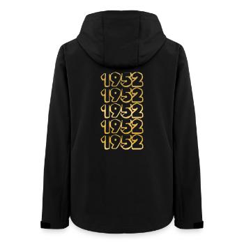 Born in 1952 - Women’s Recycled Softshell Jacket by Stanley/Stella - black - Back - AI Model Female 172 light (172cm)
