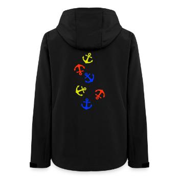 Anker Bunt - Frauen Recycelte Softshelljacke von Stanley/Stella - Schwarz - Hinten - AI Model Female 172 light (172cm)