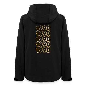 1990 - Women’s Recycled Softshell Jacket by Stanley/Stella - black - Back - AI Model Female 172 light (172cm)