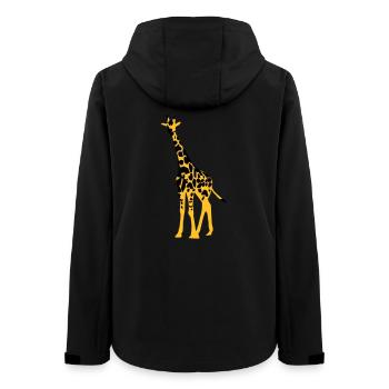 Giraffe - Frauen Recycelte Softshelljacke von Stanley/Stella - Schwarz - Hinten - AI Model Female 172 light (172cm)
