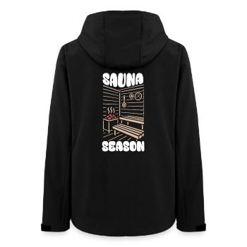 Sauna Season - Sauna - Saying - Women’s Recycled Softshell Jacket by Stanley/Stella - black - Back - AI Model Female 172 light (172cm)