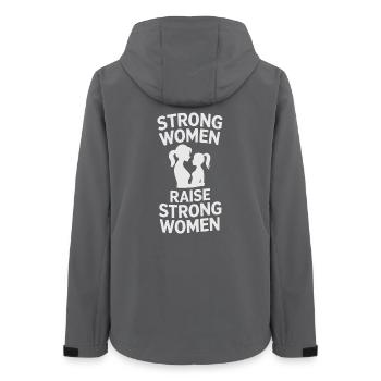  Strong Women Raise Strong Women Mutter Tochter - Frauen Recycelte Softshelljacke von Stanley/Stella - Anthrazit - Hinten - AI Model Female 172 light (172cm)