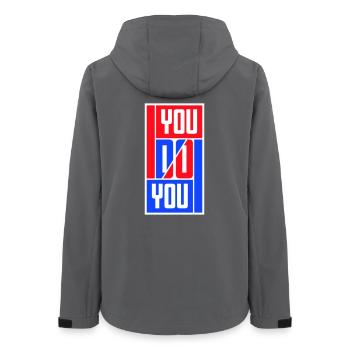 You Do You Funny Self-Confidence Freedom Logo - Women’s Recycled Softshell Jacket by Stanley/Stella - anthracite - Back - AI Model Female 172 light (172cm)