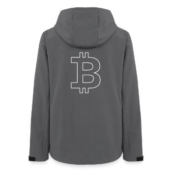 Bitcoin Silhouette Monnaie de poche - Veste softshell femme recyclée Stanley/Stella - charbon - Dos - AI Model Female 172 light (172cm)