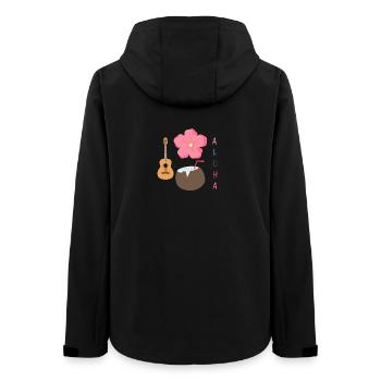 Hawaiian Harmony Designe - Women’s Recycled Softshell Jacket by Stanley/Stella - black - Back - AI Model Female 172 light (172cm)