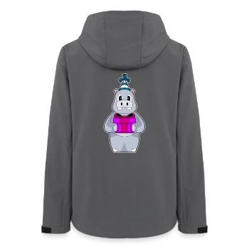 Nilpferd Geburtstag Partyhut - Frauen Recycelte Softshelljacke von Stanley/Stella - Anthrazit - Hinten - AI Model Female 172 light (172cm)