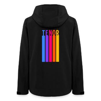 Chœur Voix Ténor Rayures Rétro - Veste softshell femme recyclée Stanley/Stella - noir - Dos - AI Model Female 172 light (172cm)