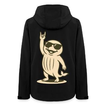 Rocker-Walbaby - Frauen Recycelte Softshelljacke von Stanley/Stella - Schwarz - Hinten - AI Model Female 172 light (172cm)