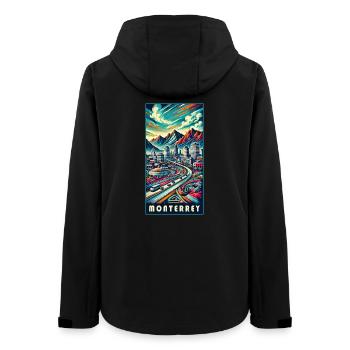 Monterrey Mexiko Stadt Reise Design - Frauen Recycelte Softshelljacke von Stanley/Stella - Schwarz - Hinten - AI Model Female 172 light (172cm)