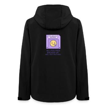 Feel the Tears Pattern English - Women’s Recycled Softshell Jacket by Stanley/Stella - black - Back - AI Model Female 172 light (172cm)