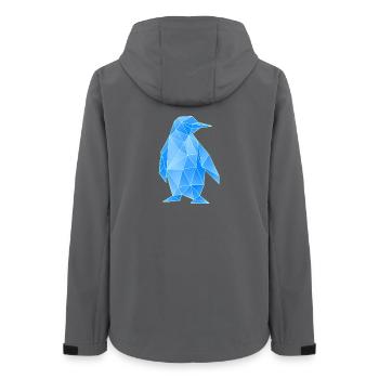 Diamond Penguin Geometric Design - Women’s Recycled Softshell Jacket by Stanley/Stella - anthracite - Back - AI Model Female 172 light (172cm)