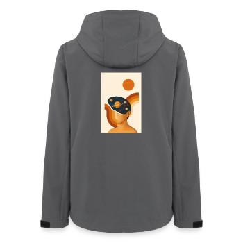 Abstract Genius - Women’s Recycled Softshell Jacket by Stanley/Stella - anthracite - Back - AI Model Female 172 light (172cm)