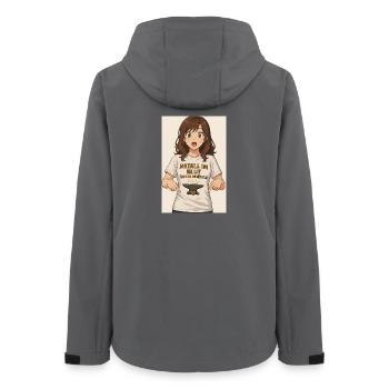 Motif d’art humoristique en métal - Veste softshell femme recyclée Stanley/Stella - charbon - Dos - AI Model Female 172 light (172cm)
