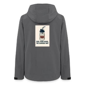 Sake and Samurai Style Gains - Women’s Recycled Softshell Jacket by Stanley/Stella - anthracite - Back - AI Model Female 172 light (172cm)