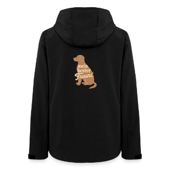 Mein Bester Freund Hund Motiv - Frauen Recycelte Softshelljacke von Stanley/Stella - Schwarz - Hinten - AI Model Female 172 light (172cm)