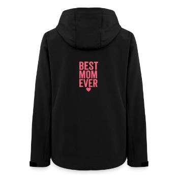 Meilleure maman de tous les temps dans le design de cœur - Veste softshell femme recyclée Stanley/Stella - noir - Dos - AI Model Female 172 light (172cm)