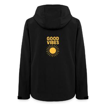 Positive sun rays design for clothing - Women’s Recycled Softshell Jacket by Stanley/Stella - black - Back - AI Model Female 172 light (172cm)