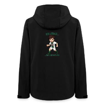 Fighting boy with wolf motif - Women’s Recycled Softshell Jacket by Stanley/Stella - black - Back - AI Model Female 172 light (172cm)