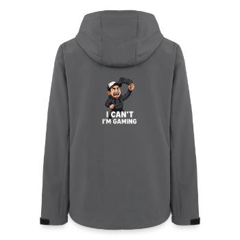 I Cant m Gaming - Women’s Recycled Softshell Jacket by Stanley/Stella - anthracite - Back - AI Model Female 172 light (172cm)