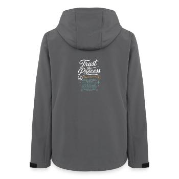 Trust_the_Process - Women’s Recycled Softshell Jacket by Stanley/Stella - anthracite - Back - AI Model Female 172 light (172cm)