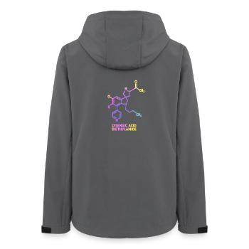 Psychedelic Molecular Art LSD - Women’s Recycled Softshell Jacket by Stanley/Stella - anthracite - Back - AI Model Female 172 light (172cm)