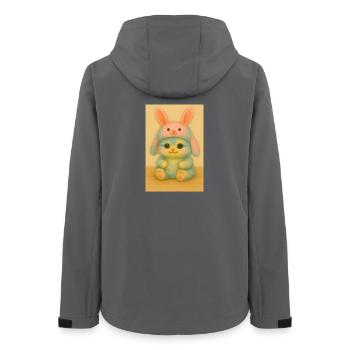 Pastel Plush Bunny Duo - Women’s Recycled Softshell Jacket by Stanley/Stella - anthracite - Back - AI Model Female 172 light (172cm)