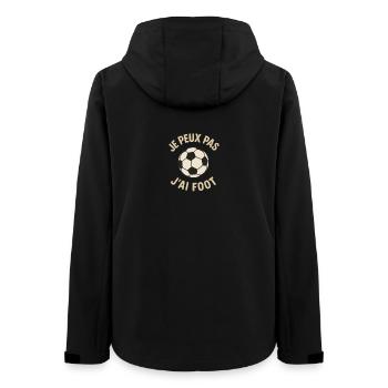Je peux pas j'ai foot - Veste softshell femme recyclée Stanley/Stella - noir - Dos - AI Model Female 172 light (172cm)