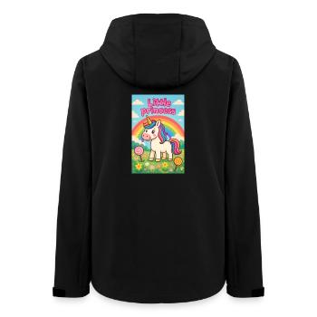 Einhorn Kleine Regenbogenprinzessin - Frauen Recycelte Softshelljacke von Stanley/Stella - Schwarz - Hinten - AI Model Female 172 light (172cm)