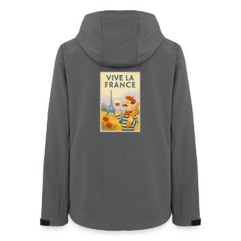 Long Live France Vintage Baguette - Women’s Recycled Softshell Jacket by Stanley/Stella - anthracite - Back - AI Model Female 172 light (172cm)