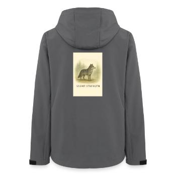 Loup de la Force silencieuse - Veste softshell femme recyclée Stanley/Stella - charbon - Dos - AI Model Female 172 light (172cm)