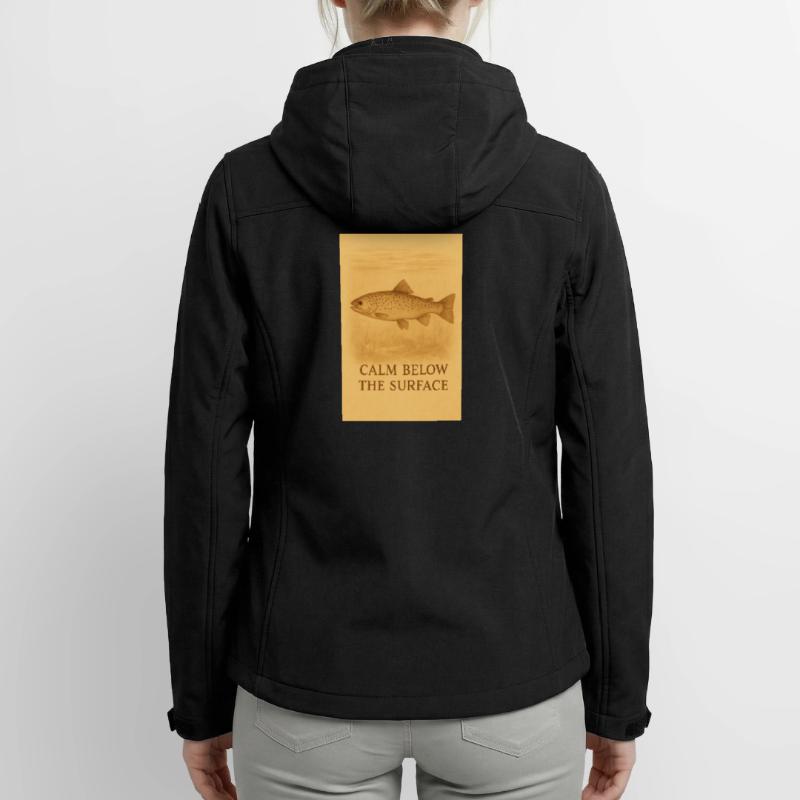 Empreinte de truite calme sous la surface Veste softshell femme recyclée Stanley/Stella