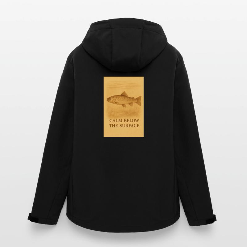 Empreinte de truite calme sous la surface Veste softshell femme recyclée Stanley/Stella