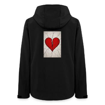 Gebrochenes Herz - Frauen Recycelte Softshelljacke von Stanley/Stella - Schwarz - Hinten - AI Model Female 172 light (172cm)