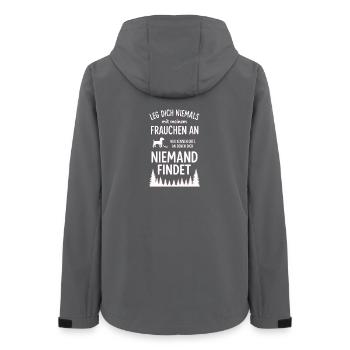 Never mess with your mistress - Women’s Recycled Softshell Jacket by Stanley/Stella - anthracite - Back - AI Model Female 172 light (172cm)