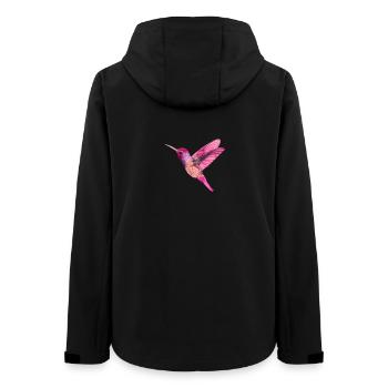 Imprimé nordique - Kolibri - Rose - Veste softshell femme recyclée Stanley/Stella - noir - Dos - AI Model Female 172 light (172cm)