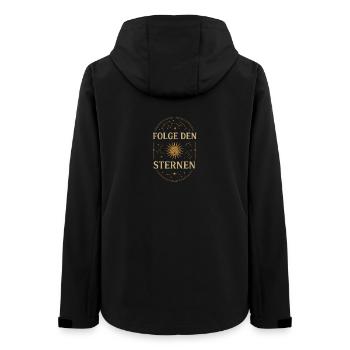 Vintage Celestial - Folge den Sternen - Frauen Recycelte Softshelljacke von Stanley/Stella - Schwarz - Hinten - AI Model Female 172 light (172cm)