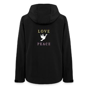 Love peace dove - Frauen Recycelte Softshelljacke von Stanley/Stella - Schwarz - Hinten - AI Model Female 172 light (172cm)