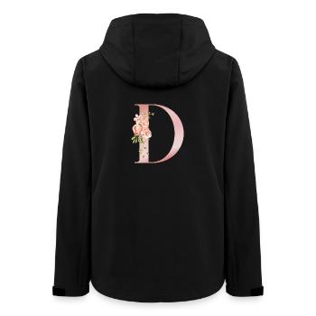 Pastel floral d with bouquet - Women’s Recycled Softshell Jacket by Stanley/Stella - black - Back - AI Model Female 172 light (172cm)