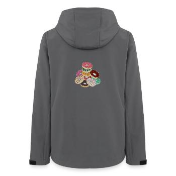 Pyramid of Rainbow Donuts - Women’s Recycled Softshell Jacket by Stanley/Stella - anthracite - Back - AI Model Female 172 light (172cm)