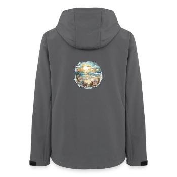 Rêve de plage - Veste softshell femme recyclée Stanley/Stella - charbon - Dos - AI Model Female 172 light (172cm)