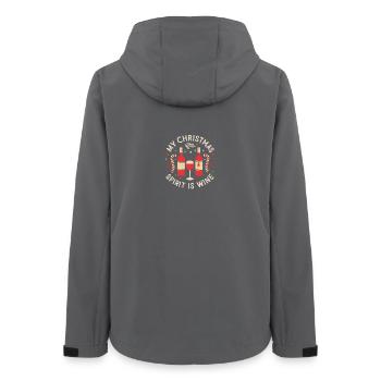 My Christmas Spirit is Wine - Women’s Recycled Softshell Jacket by Stanley/Stella - anthracite - Back - AI Model Female 172 light (172cm)