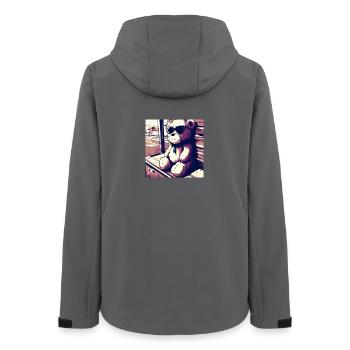 Teddy Manga II - Frauen Recycelte Softshelljacke von Stanley/Stella - Anthrazit - Hinten - AI Model Female 172 light (172cm)