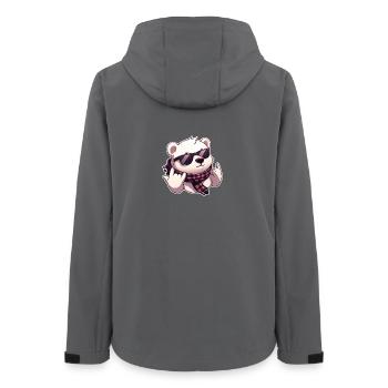 Plus frais que votre frigo – Édition Polar Bear - Veste softshell femme recyclée Stanley/Stella - charbon - Dos - AI Model Female 172 light (172cm)