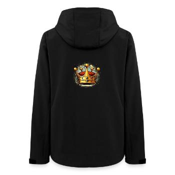 Golden Crown Pop Art Burst - Women’s Recycled Softshell Jacket by Stanley/Stella - black - Back - AI Model Female 172 light (172cm)