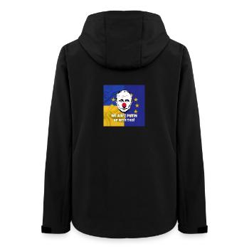Nous ne sommes pas Poutine avec ça - Protestation politique - Veste softshell femme recyclée Stanley/Stella - noir - Dos - AI Model Female 172 light (172cm)