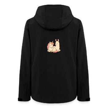 Licorne et lama endormis - Veste softshell femme recyclée Stanley/Stella - noir - Dos - AI Model Female 172 light (172cm)