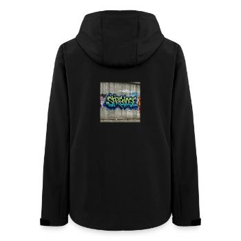 Graffiti Expression T-Shirt - Women’s Recycled Softshell Jacket by Stanley/Stella - black - Back - AI Model Female 172 light (172cm)