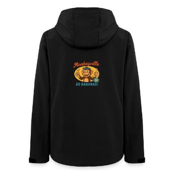 Monkey - Monkeyville - Women’s Recycled Softshell Jacket by Stanley/Stella - black - Back - AI Model Female 172 light (172cm)